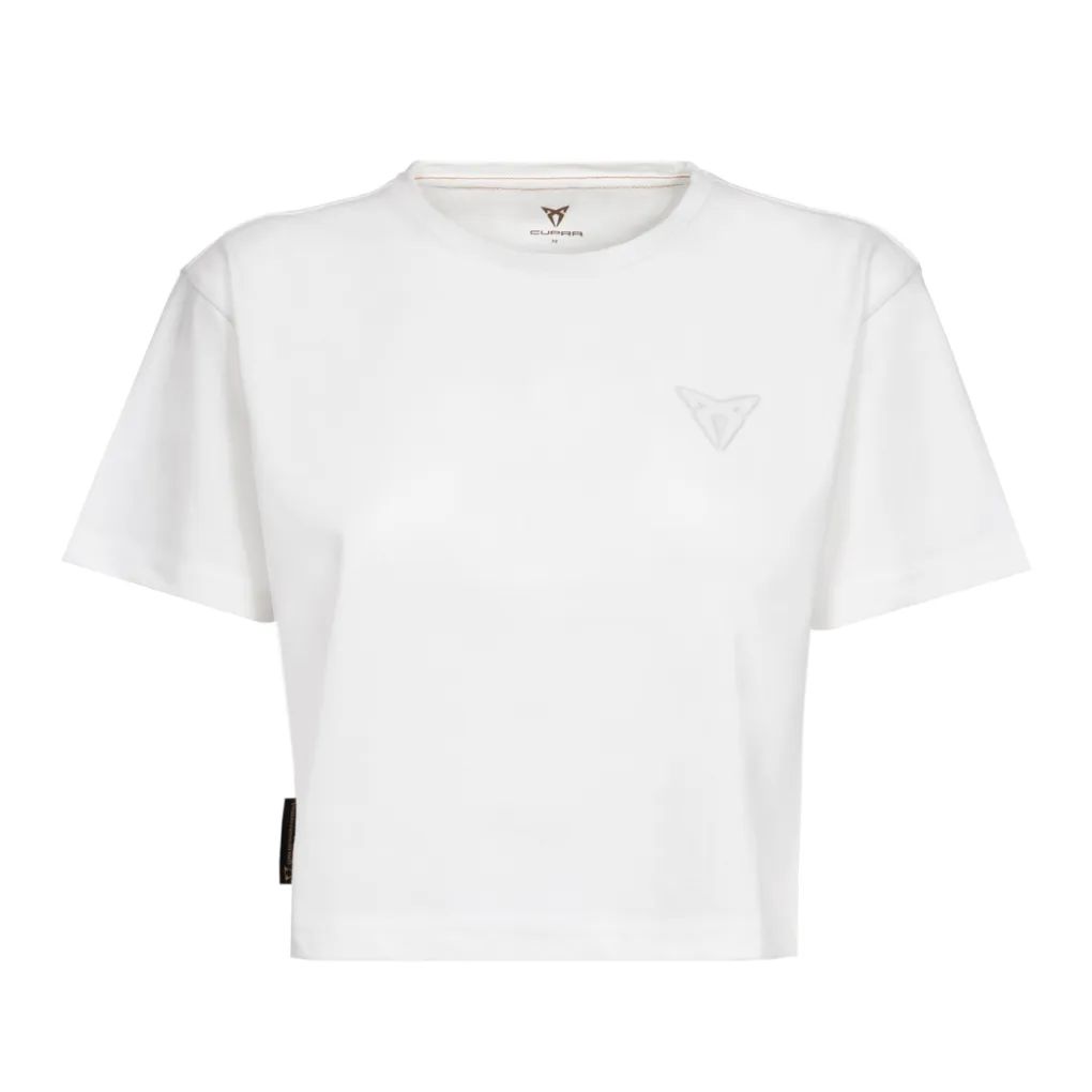 CUPRA EMBOSSED LOGO T-SHIRT Damen, WHITE