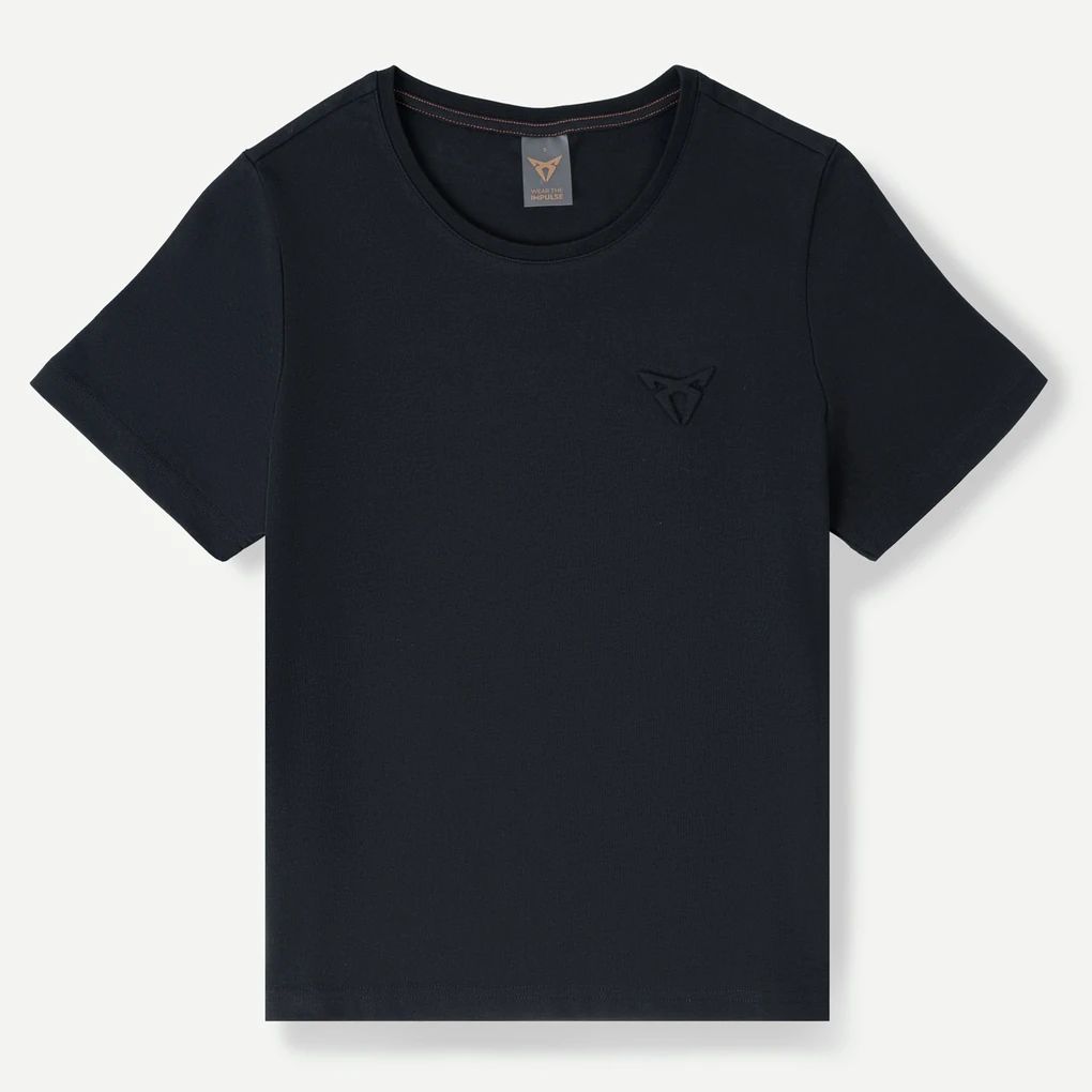 CUPRA Embossed Logo Schwarz T-Shirt Damen