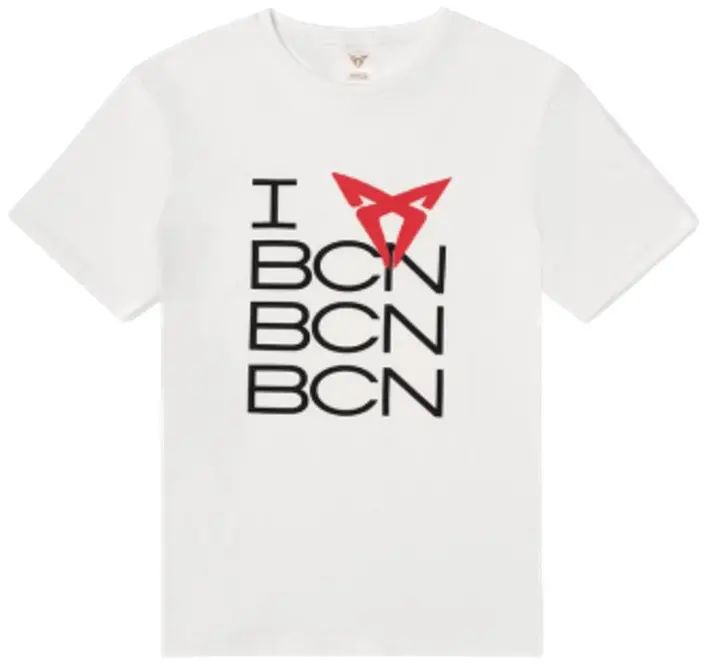 CUPRA I LOVE BCN White T-Shirt – UNISEX